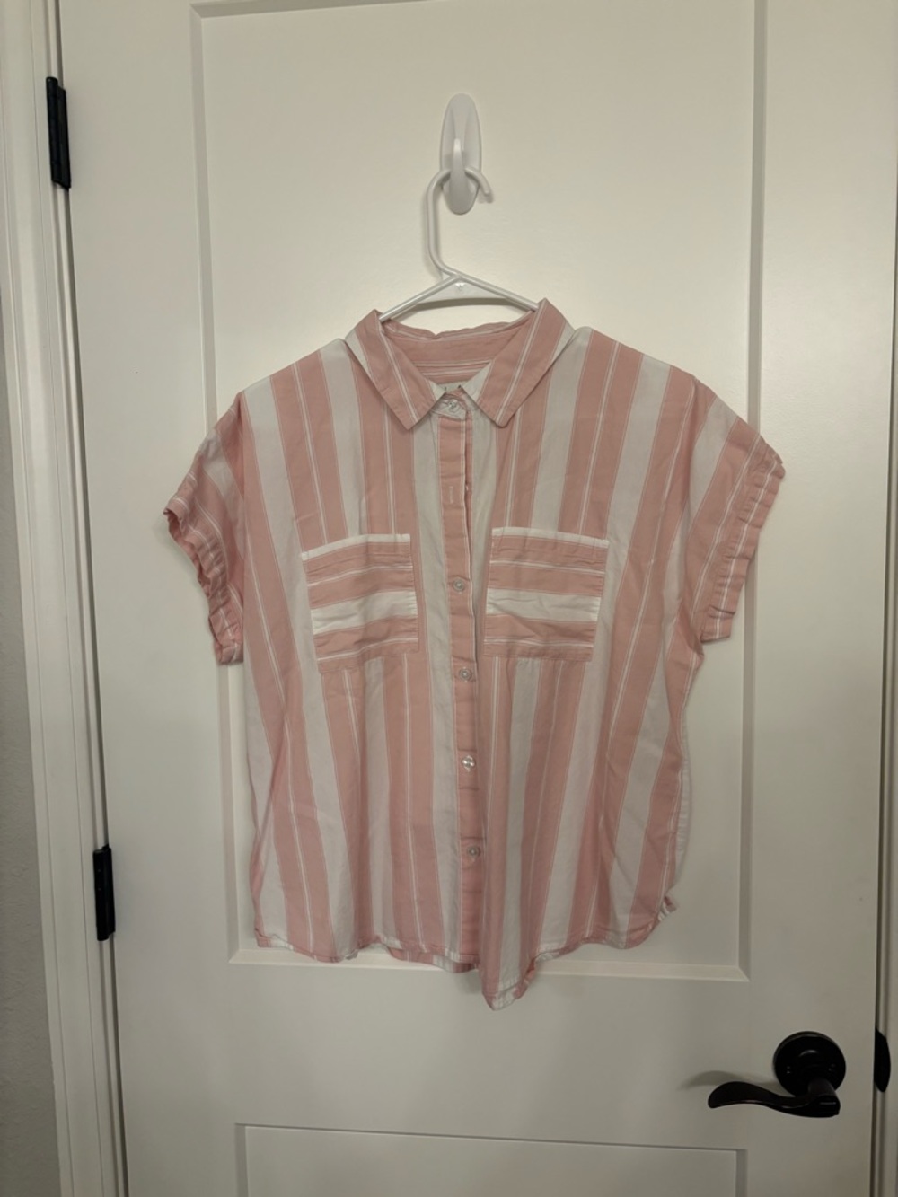 Wonderly Pink and White Striped Button-Down Shirt